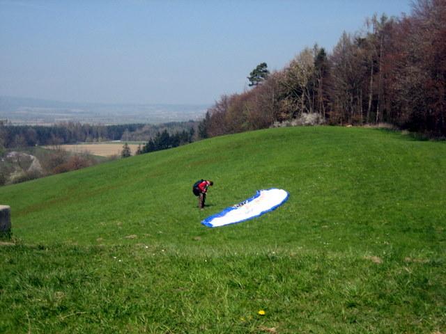 Die Flecken lassen sich auch gut zum Starten der Paraglider nutzen 