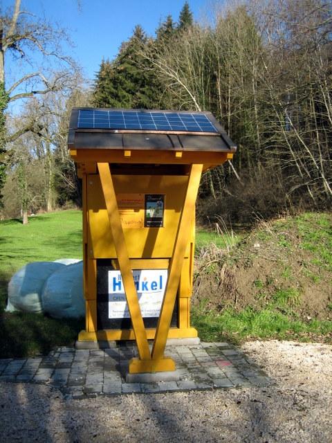 Stempel-Automat f�r die Zeitmessanlage H�chsten, leider hat der gerade Winterpause 